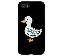 Womens Kids Funny No Thoughts Just Vibes Duck Lover Custodia per iPhone SE (2020) / 7/8