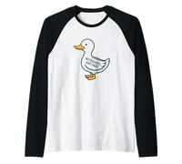 Womens Kids Funny No Thoughts Just Vibes Duck Lover Maglia con Maniche Raglan