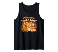 Womens Kids Happy Howl-O-Ween Halloween Welsh Corgi Lover Canotta