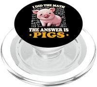 Womens Kids I Did The Math Answer Is Pigs Lover PopSockets PopGrip per MagSafe