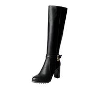 Women's Knee-High Boots Women's Winter New Thick Heel High Heel Platform Round Head High Leather Boots