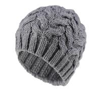 Women's Knitted Beanie - Warm Beret For Autumn and Winter | Baggy Solid Hat with Ski Ball | Stylish Thick Wool Twisted Design, Ideal For Ladies, Cozy Winter Fashion Hat For Casual Or Outdoor Wear