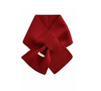 Women's Knitted Short Scarf, Fashion Short Neckerchief Decoration Wraps Soft Warm Scarves Neck Warmer (Red)