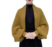 Women's Knitted Slouchy Wrap Cardigan, Fashion Hollow Out Knitted Shawl Coat, Lightweight Slouchy Knit Cover Up