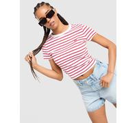 Womens LEVI'S Stripe Slim T-Shirt - Bianco, bianco XS