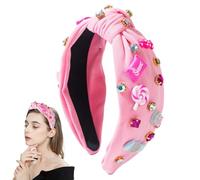 Womens Lollipop Headbands, Knotted Hairband, Rhinestone Headband, Knot Hairband, Lollipop Hair Accessories, Cute Headbands, Embellished Headbands, Fashion Headbands 13x17cm/5.12x6.69 inch,
