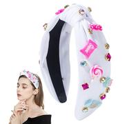 Womens Lollipop Headbands, Knotted Hairband, Rhinestone Headband, Knot Hairband, Lollipop Hair Accessories, Cute Headbands, Embellished Headbands, Fashion Headbands 13x17cm/5.12x6.69 inch,
