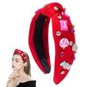 Womens Lollipop Headbands, Knotted Hairband, Rhinestone Headband, Knot Hairband, Lollipop Hair Accessories, Cute Headbands, Embellished Headbands, Fashion Headbands 13x17cm/5.12x6.69 inch,
