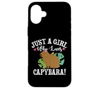 Womens Meme Lover Girl Who Loves Capybaras Lover Custodia per iPhone 16 Plus