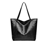 Women's Mesh Beach Tote Soft Fashion Leather Large Capacity Casual Simple Shoulder Bag 2026(Black)