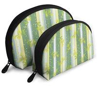 Womens Mimosa Spring Flower Leaves Astuccio cosmetico da viaggio Impermeabile 2PC Pochette per trucco Pochette per cosmetici e articoli da toeletta Borsa da toilette portatile da viaggio per ragazze