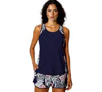 Women's Modest Two-Piece Tankini Swimsuit Set with Tummy Control, Beach Vacation Bathing Suit Featuring Tank Top And Palm Tree Print Shorts