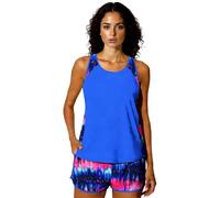 Women's Modest Two-Piece Tankini Swimsuit Set with Tummy Control, Beach Vacation Bathing Suit Featuring Tank Top And Palm Tree Print Shorts