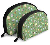 Womens National Parks Snowdomes Scatter in Forest Trousse da viaggio per cosmetici Impermeabile 2PC Pochette per trucco Pochette per cosmetici e articoli da toeletta Borsa da toilette portatile da v