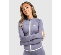 Womens New Balance Accelerate Binding Full Zip Jacket - Blu, blu S
