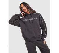Womens New Balance Felpa con Cappuccio Outline - Nero, nero S