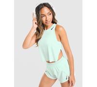 Womens Nike Canotta Running AeroSwift Cropped - Verde, verde XS