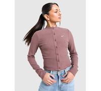 Womens Nike Cardigan Chill Rib - Viola, viola XS
