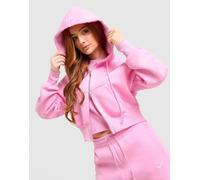 Womens Nike Felpa con Cappuccio Crop Full Zip Phoenix - Rosa, rosa S