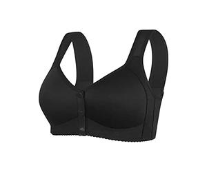 Womens No Steel Ring Front Close Reggiseno T Back Plus Size Reggiseno Sfoderato Senza Cuciture per Busto grande47