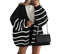 Women's Open Front Knit Cardigan Cozy Winter Sweater Coat