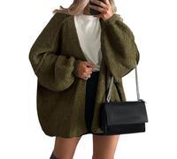 Women's Open Front Knit Cardigan Cozy Winter Sweater Coat