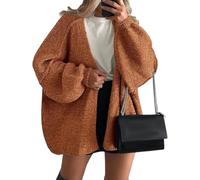 Women's Open Front Knit Cardigan Cozy Winter Sweater Coat