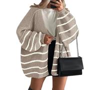 Women's Open Front Knit Cardigan Cozy Winter Sweater Coat