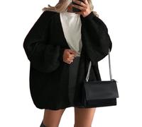 Women's Open Front Knit Cardigan Cozy Winter Sweater Coat