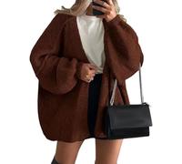 Women's Open Front Knit Cardigan Cozy Winter Sweater Coat