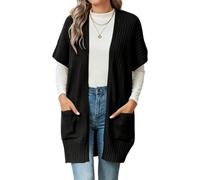 Women's Oversized Cardigan Sweater Cozy Open Front Fall Jacket