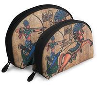 Womens People in The Egyptian Pyramid (3) Astucci da viaggio per cosmetici Pochette da trucco impermeabile 2PC Borsa organizer per cosmetici e articoli da toeletta Borsa da toilette da viaggio porta