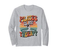 Womens Pilates è la mia Terapia Yoga Allenamento Fitness Amante Maglia a Manica