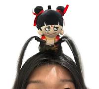 Women'S Plush Headband Nezha Dolls AoBing Doll Funny Cute Headbands Hair Accessories Hairpin Hairbands Girls' Dragon Headwear (rosso, standard)