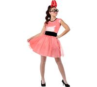 Women's Powerpuff Girls Blossum Fancy Dress Costume Small