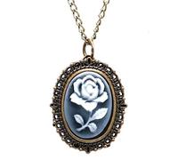 Women's Purple Flower Butterfly Pattern Small Pocket Watch Necklace Pendant Bracelet Girl's Birthday Gift Rose