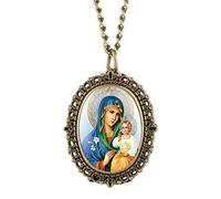 Women's Purple Flower Butterfly Pattern Small Pocket Watch Necklace Pendant Bracelet Girl's Birthday Gift VirginMary