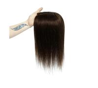 Womens Remy Human Hair Toppers with Clips for Thin Hair One Piece Hair Extensions Topper per Capelli da Donna(Brown,12 INCHES_7X10 CM)