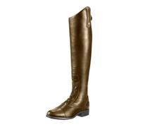 Women's Riding Boots Equestrian Style - Flat Heel, Knee-High Leather Look, Wide Calf & Plus Size Available, Durable Pull-On Boots(Coffee,45 EU)
