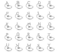 Womens Rings Diamond Zircon Letter Jewelry Adjustable Size Party Gift Words Name Ring Nice processing