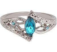 Women's Silver Crystal Round Shape Ring Jewelry Nice processing