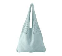 Women's Simple Retro Hollow Crochet Woven Shoulder Shopping Bag Spacious Design(N)