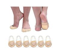 Women's Slingback Sheer Liner Sock Ladies Invisible Toe Cover Socks Low Cut No Show Sock with Forefoot Cushion for Heels, 6 Pairs-Yvan
