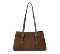 Women's Slouchy Vintage Suede Tote Bag,Slouchy Shoulder Purse with Top Handle,Trendy Underarm Bag for Fall & Winter (Green)