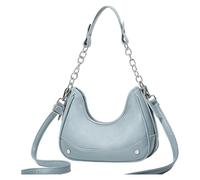 Women's Small Cute Retro Fashion Purse,Simple Underarm Tote Handbag With Double/Single Shoulder Strap For Commuting(Sky Blue)