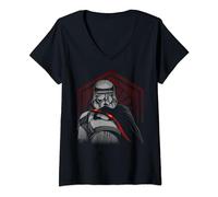 Womens Star Wars Line Art Trooper V-Neck T-Shirt