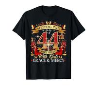 Womens Stepping Into My 44th Birthday With Grace & Faith Maglietta