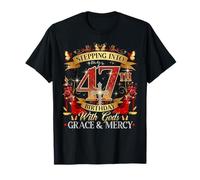 Womens Stepping Into My 47th Birthday With Grace & Faith Maglietta