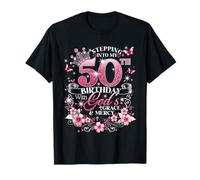 Womens Stepping Into My 50th Birthday with Grace & Faith Maglietta