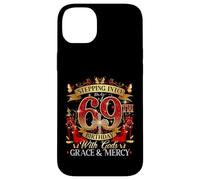 Women's Stepping Into My 69th Birthday With Grace & Faith Custodia per iPhone 14 Plus